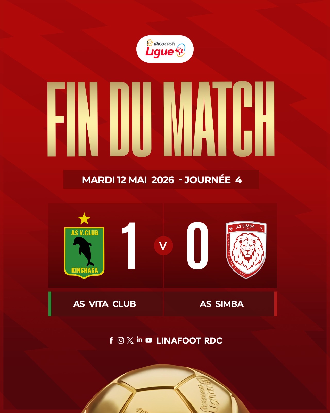 Linafoot/Play-offs : CS Don Bosco prend les commandes, AS Vita Club confirme son réveil 4a9d5777 c651 45a2 af4d 011d7d1f1bd1